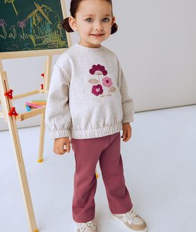 Conjunto leggings boca sino e sweat bebé Mayoral