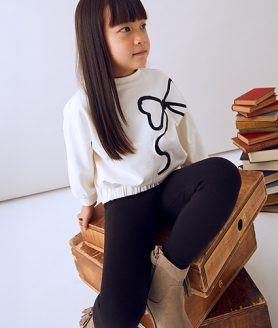 Conjunto leggings e sweat laço menina Mayoral