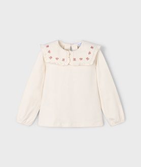 Blusa gola folho menina Mayoral
