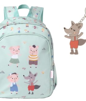 Mochila Média + Porta-chaves The Three Little Pigs Tutete