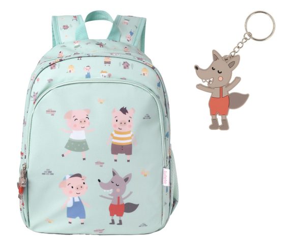 Mochila Média + Porta-chaves The Three Little Pigs Tutete